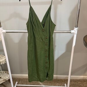 Green Button-Down Dress